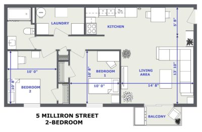 5 Milliron 2 Bedroom Layout