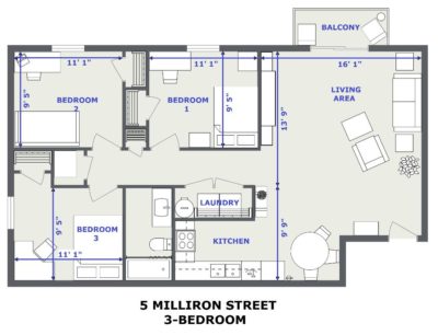 5 Milliron 3 Bedroom Layout