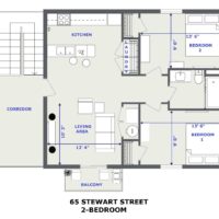 65 Stewart 2 Bedroom Layout