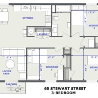 65 Stewart 3 Bedroom Layout